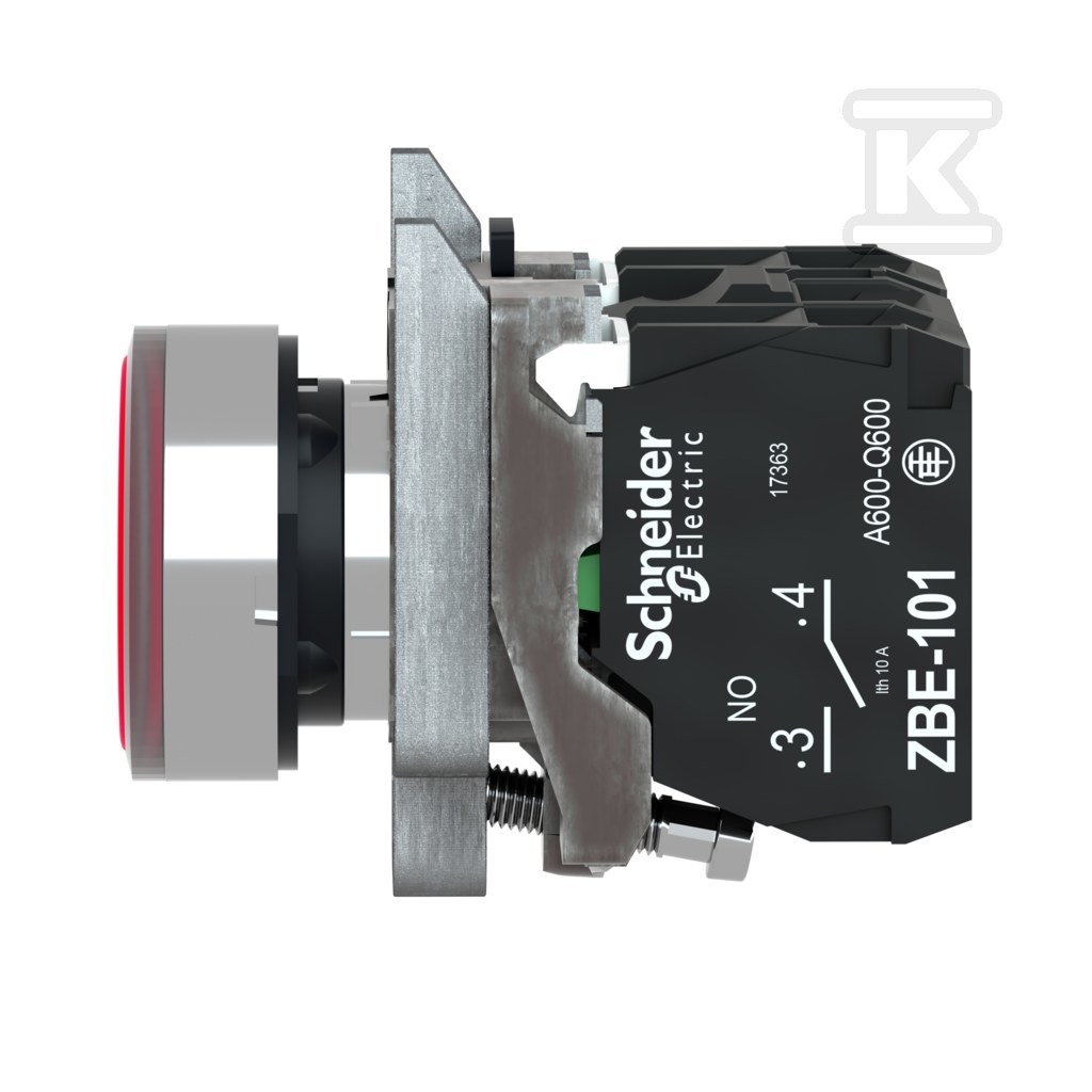 Кнопка пласка червона LED 24V Harmony - XB4BW34B5